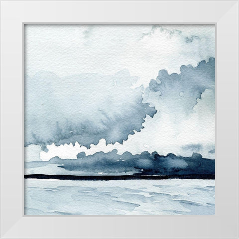 Passing Rain Storm IV White Modern Wood Framed Art Print by Caroline, Emma