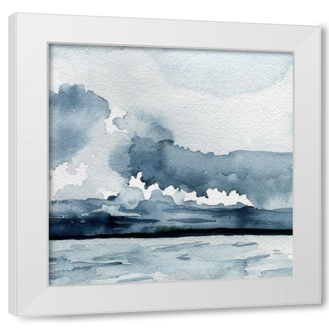 Passing Rain Storm VI White Modern Wood Framed Art Print by Caroline, Emma