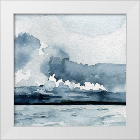 Passing Rain Storm VI White Modern Wood Framed Art Print by Caroline, Emma