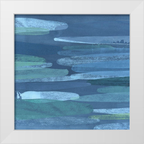 Overlapping Hues I White Modern Wood Framed Art Print by Meagher, Megan