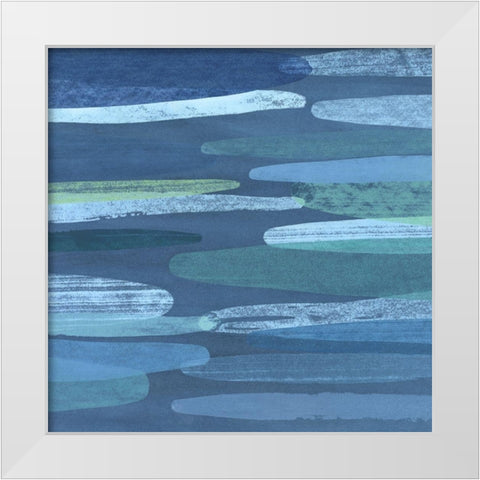 Overlapping Hues II White Modern Wood Framed Art Print by Meagher, Megan