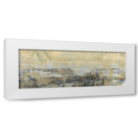 Gold Horizon I White Modern Wood Framed Art Print by Bramma, Lila