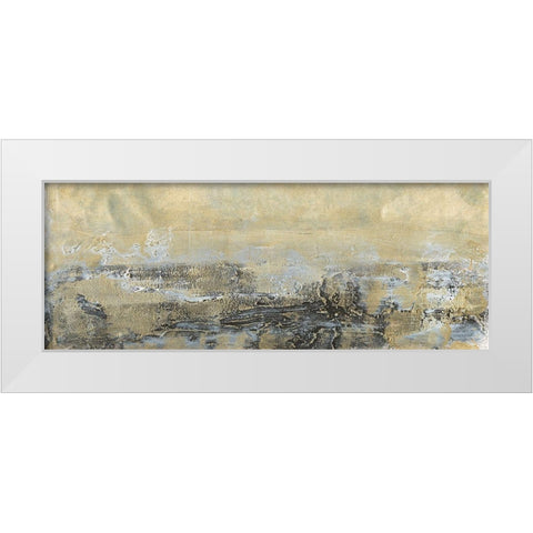 Gold Horizon I White Modern Wood Framed Art Print by Bramma, Lila