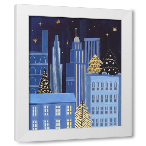 Holiday Night III White Modern Wood Framed Art Print by Wang, Melissa