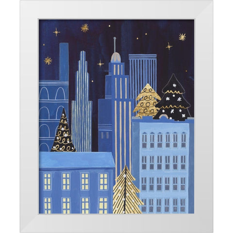 Holiday Night III White Modern Wood Framed Art Print by Wang, Melissa