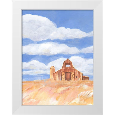Wheatfield Barn I White Modern Wood Framed Art Print by Warren, Annie