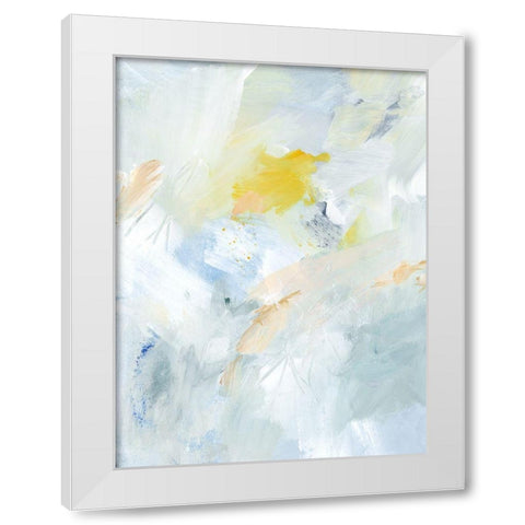 Canary and Sky I White Modern Wood Framed Art Print by Barnes, Victoria