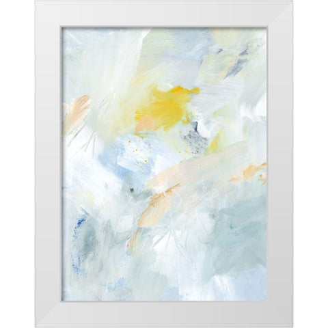 Canary and Sky I White Modern Wood Framed Art Print by Barnes, Victoria