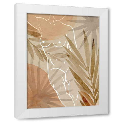 Terracotta Shadows I White Modern Wood Framed Art Print by Popp, Grace