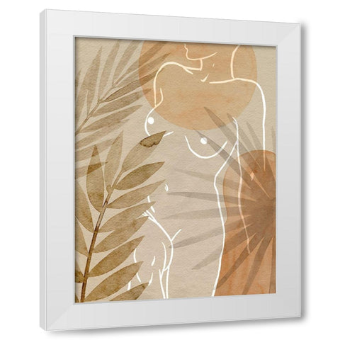 Terracotta Shadows II White Modern Wood Framed Art Print by Popp, Grace