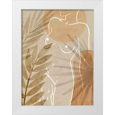Terracotta Shadows II White Modern Wood Framed Art Print by Popp, Grace