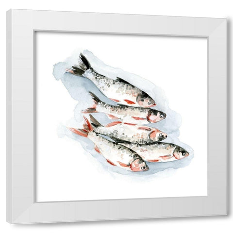 Seafood Snack I White Modern Wood Framed Art Print by Caroline, Emma
