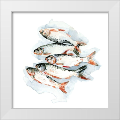 Seafood Snack II White Modern Wood Framed Art Print by Caroline, Emma