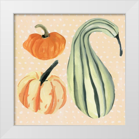 Decorative Gourd III White Modern Wood Framed Art Print by Warren, Annie