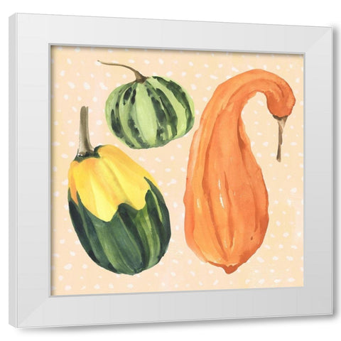 Decorative Gourd IV White Modern Wood Framed Art Print by Warren, Annie