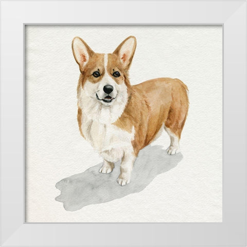 Pup for the Queen II White Modern Wood Framed Art Print by Popp, Grace