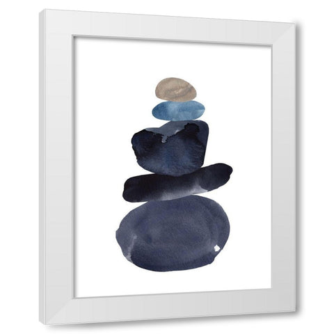 Camp Cairn I White Modern Wood Framed Art Print by Green, Jacob