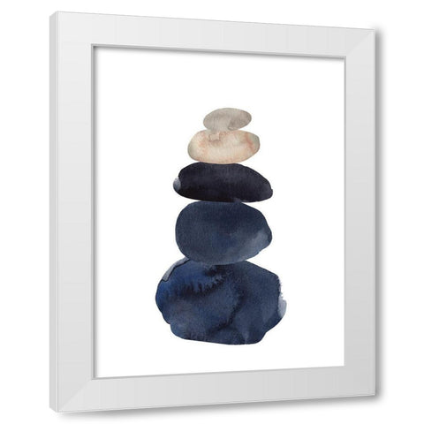Camp Cairn III White Modern Wood Framed Art Print by Green, Jacob