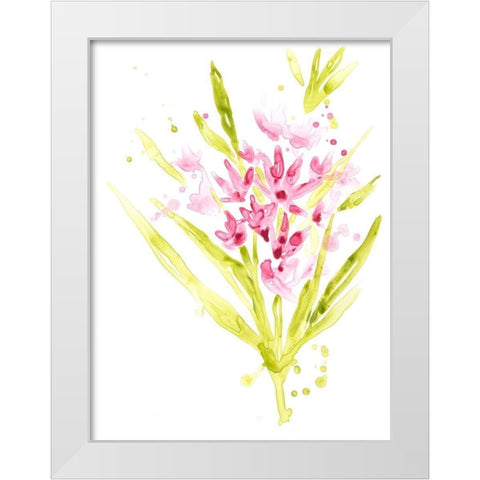 Fuchsia Impulse II White Modern Wood Framed Art Print by Vess, June Erica