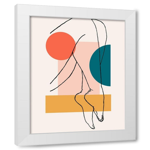 Legs II White Modern Wood Framed Art Print by Saunders, Alonzo