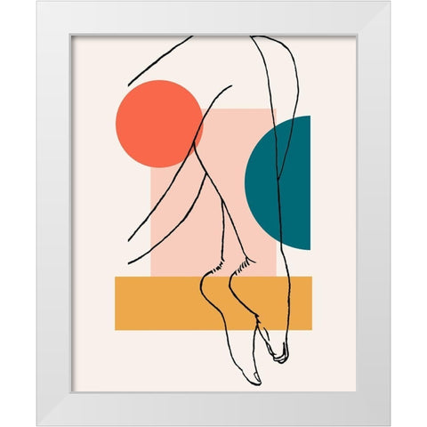 Legs II White Modern Wood Framed Art Print by Saunders, Alonzo