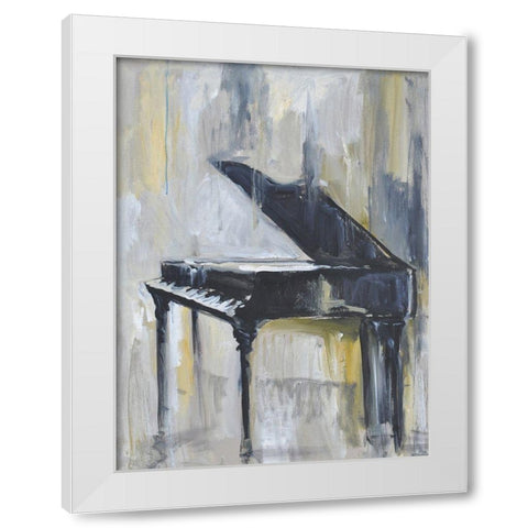 Piano in Gold I White Modern Wood Framed Art Print by Stevens, Allayn