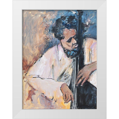 Listen to the Music I White Modern Wood Framed Art Print by Stevens, Allayn