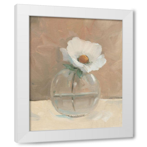 Glass Globe Still Life I White Modern Wood Framed Art Print by OToole, Tim