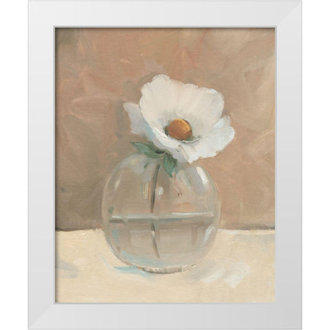 Glass Globe Still Life I White Modern Wood Framed Art Print by OToole, Tim