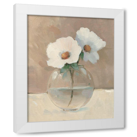 Glass Globe Still Life II White Modern Wood Framed Art Print by OToole, Tim