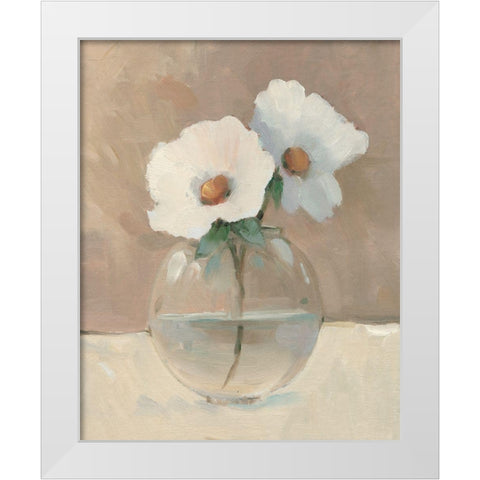 Glass Globe Still Life II White Modern Wood Framed Art Print by OToole, Tim