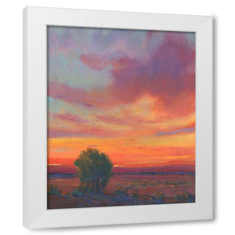 Fire in the Sky II White Modern Wood Framed Art Print by OToole, Tim