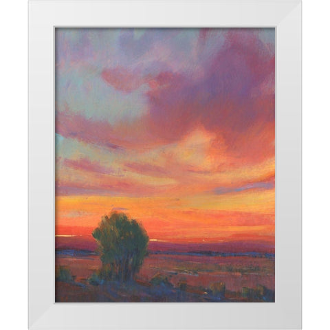 Fire in the Sky II White Modern Wood Framed Art Print by OToole, Tim