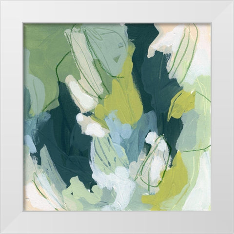 Emerald Storm I White Modern Wood Framed Art Print by Vess, June Erica