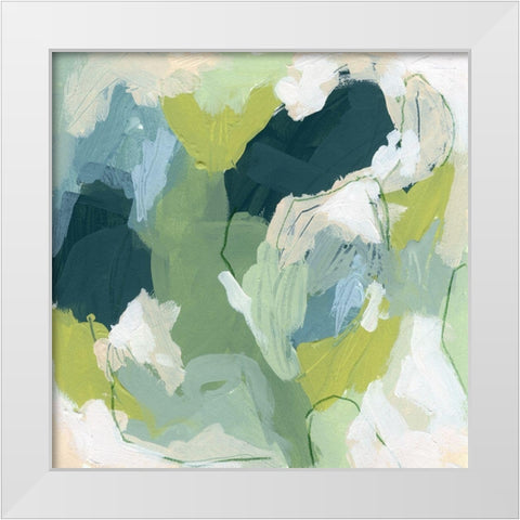 Emerald Storm III White Modern Wood Framed Art Print by Vess, June Erica