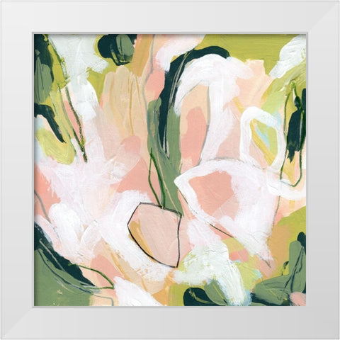 Snapdragon II White Modern Wood Framed Art Print by Vess, June Erica