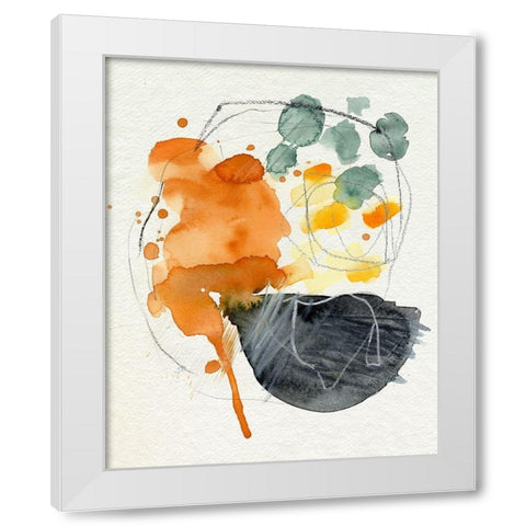 Splat II White Modern Wood Framed Art Print by Parker, Jennifer Paxton