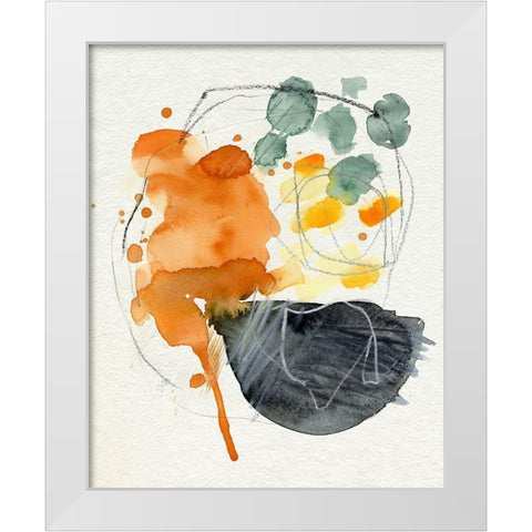 Splat II White Modern Wood Framed Art Print by Parker, Jennifer Paxton