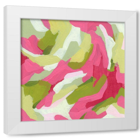 Chromatic Topography I White Modern Wood Framed Art Print by Vess, June Erica