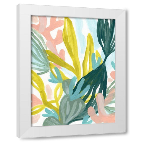 Coral Garden II White Modern Wood Framed Art Print by Vess, June Erica