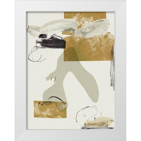 Over the Line I White Modern Wood Framed Art Print by Wang, Melissa