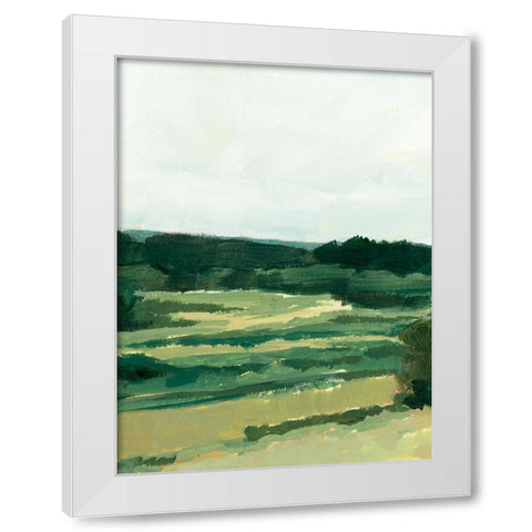 Treeline Vista I White Modern Wood Framed Art Print by Barnes, Victoria