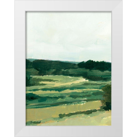 Treeline Vista I White Modern Wood Framed Art Print by Barnes, Victoria