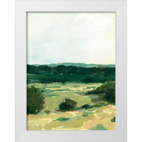 Treeline Vista II White Modern Wood Framed Art Print by Barnes, Victoria