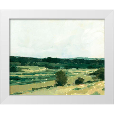 Treeline Vista III White Modern Wood Framed Art Print by Barnes, Victoria