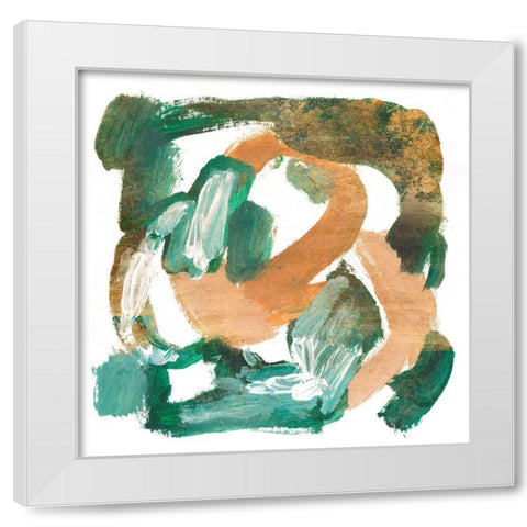 Stroll II White Modern Wood Framed Art Print by Wang, Melissa