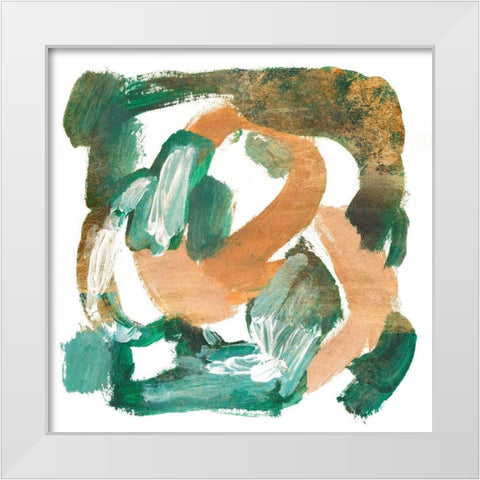 Stroll II White Modern Wood Framed Art Print by Wang, Melissa