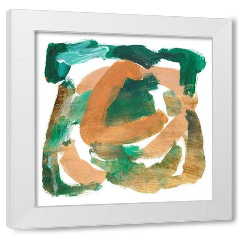 Stroll III White Modern Wood Framed Art Print by Wang, Melissa