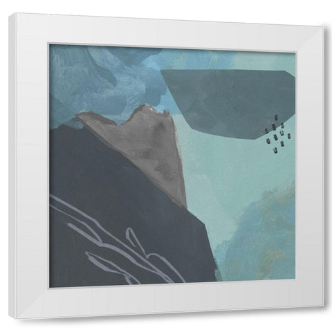 Steely Abstract I White Modern Wood Framed Art Print by Green, Jacob
