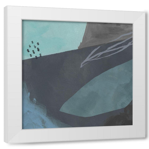 Steely Abstract II White Modern Wood Framed Art Print by Green, Jacob